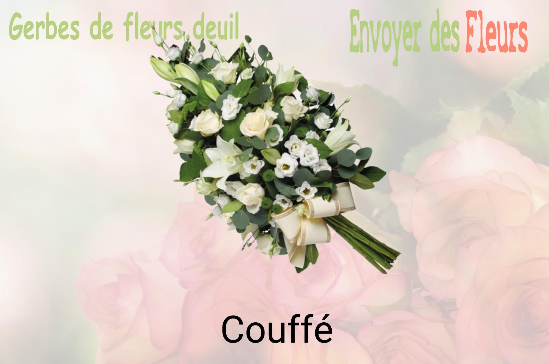 Gerbe de fleurs de deuil livrée à Couffé